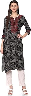 Women Rayon Straight Printed Kurta