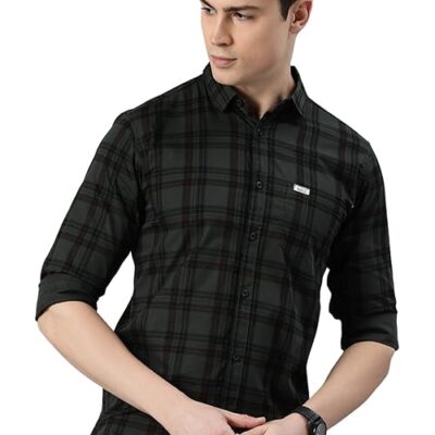 Small Checkered Slim Fit Cotton Casual Shirt