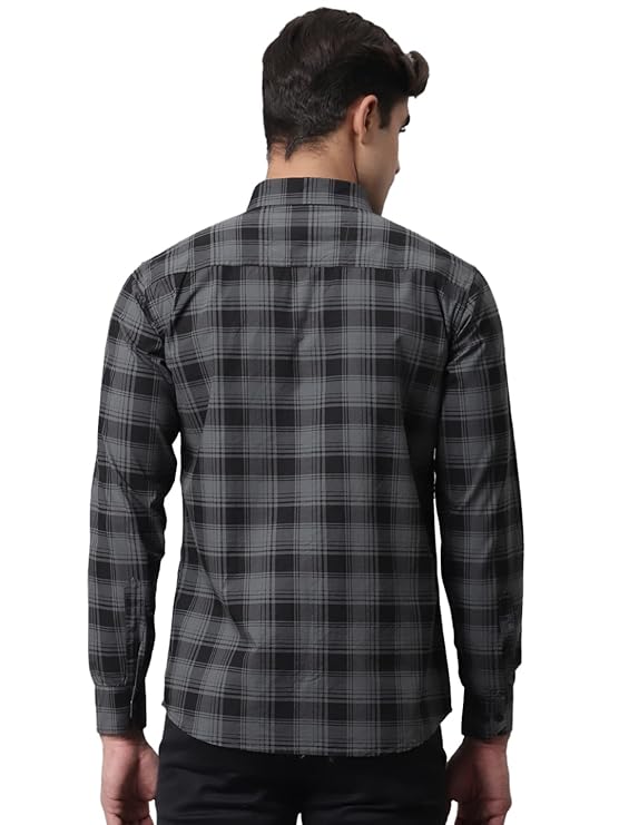 Cotton Checkered Slim Fit Casual Shirt For Men - Image 4