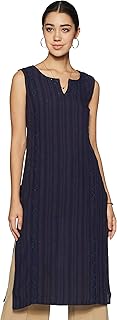 Women's Blended Solid Straight Kurta