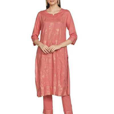 Rayon Straight Kurta Pant 2 Piece Set
