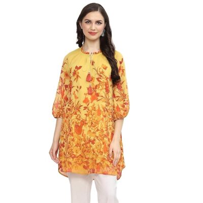 Polyester Straight Printed Top